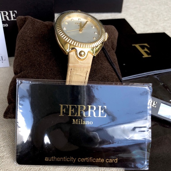 FERRE MILANO Swiss made women’s watch leather strap - Picture 9 of 16